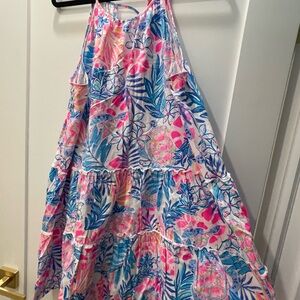Lilly Pulitzer Pink and Blue A-Line Skirt